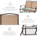 Outdoor 2-Person Patio Swing Glider Bench