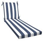 Cabana Stripe Blue & White Outdoor Chaise Cushion