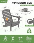 Grey Folding Adirondack Chair with Cup Holder
