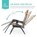 Adjustable Zero Gravity Lounge Chair Set - Beige