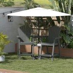 FOOWIN Tall Adirondack Chairs Set with Tray - Grey