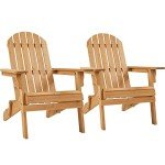 Folding Adirondack Chair Set - Weather Resistant