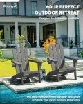 SUUNYN Folding Adirondack Chair with Cup Holders