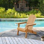 Folding Adirondack Chair Set - Weather Resistant