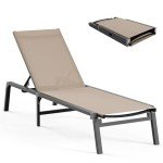 Adjustable Aluminum Chaise Lounge Chair for Outdoors