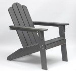 Gray All-Weather HDPE Adirondack Patio Chair