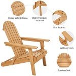 Folding Adirondack Chair Set - Weather Resistant