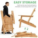 Folding Adirondack Chair Set - Weather Resistant