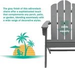 Gray All-Weather HDPE Adirondack Patio Chair