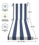 Cabana Stripe Blue & White Outdoor Chaise Cushion
