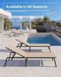 Adjustable Aluminum Chaise Lounge Chair for Outdoors