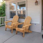 Folding Adirondack Chair Set - Weather Resistant