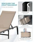 Adjustable Aluminum Chaise Lounge Chair for Outdoors