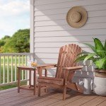 Set of 2 Wooden Folding Adirondack Chairs