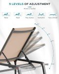 Adjustable Aluminum Chaise Lounge Chair for Outdoors