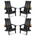 Modern Oversized Adirondack Chairs Set of 4