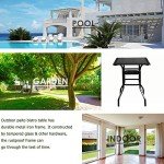 Square Outdoor Bar Height Table with Metal Frame