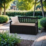 Devoko 80 Gallon Lockable Outdoor Storage Bench