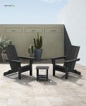 Modern Black Folding Adirondack Chair Set of 2