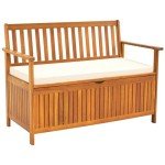 VINGLI 47in Outdoor Storage Bench with 43 Gallon Capacity