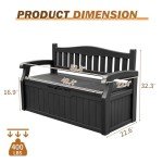 Devoko 80 Gallon Lockable Outdoor Storage Bench