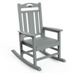 Oversized Grey Rocking Chair for Outdoor Relaxation
