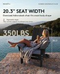 Modern Black Folding Adirondack Chair Set of 2