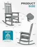 Oversized Grey Rocking Chair for Outdoor Relaxation