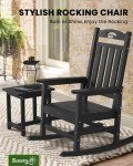 SUUNYN Oversized Outdoor Rocking Chair - Black