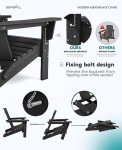 Modern Black Folding Adirondack Chair Set of 2