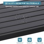 Patio Bar Table with Weatherproof Steel Frame