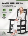 SUUNYN Oversized Outdoor Rocking Chair - Black