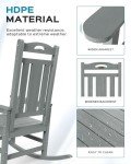 Oversized Grey Rocking Chair for Outdoor Relaxation