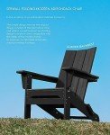 Modern Black Folding Adirondack Chair Set of 2