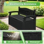 Greesum 70 Gallon Outdoor Storage Bench - Black