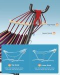EveryFun Double Hammock with Steel Stand - Rainbow