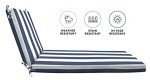 Cabana Stripe Blue & White Outdoor Chaise Cushion