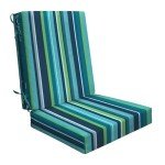 Honeycomb Stripe Highback Poolside Chair Cushion