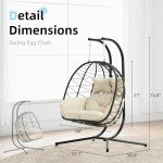 Double Egg Chair with Stand - Foldable Hammock