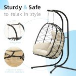 Double Egg Chair with Stand - Foldable Hammock