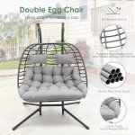 Cozy 2-Person Outdoor Hanging Egg Chair