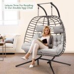 Cozy 2-Person Outdoor Hanging Egg Chair