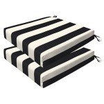 Black & Ivory Honeycomb Dining Patio Cushion Set