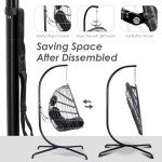 NICESOUL® Wicker Egg Chair with Stand – Outdoor Comfort