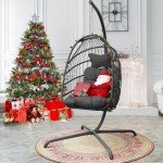 NICESOUL® Wicker Egg Chair with Stand – Outdoor Comfort