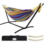 SZHLUX Heavy-Duty Double Hammock with Stand