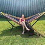 SZHLUX Heavy-Duty Double Hammock with Stand