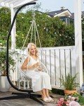 Sturdy C-Stand for Indoor/Outdoor Hammock Swing
