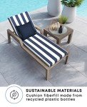 Cabana Stripe Blue & White Outdoor Chaise Cushion