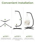 Sturdy C-Stand for Indoor/Outdoor Hammock Swing